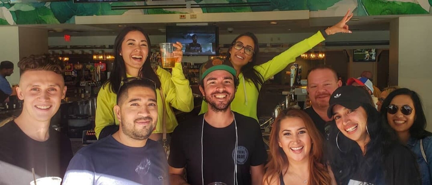Tour group at Bird Bar Flamingo